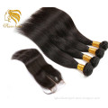 Human Hair Weave Bundles Wholesale 100% Virgin Brazilian Remy Hair Hair WEAVING Silky Straight Wave Machine Double Weft >=25%